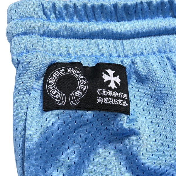New and unused CHROME HEARTS MESH WARM UP JERSEY Mesh Warm Up Jersey Size XL Blue CH Logo Used 4a004378