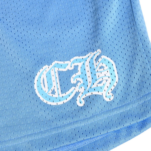 New and unused CHROME HEARTS MESH WARM UP JERSEY Mesh Warm Up Jersey Size XL Blue CH Logo Used 4a004378