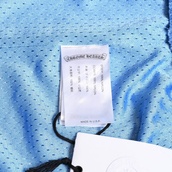 New and unused CHROME HEARTS MESH WARM UP JERSEY Mesh Warm Up Jersey Size XL Blue CH Logo Used 4a004378