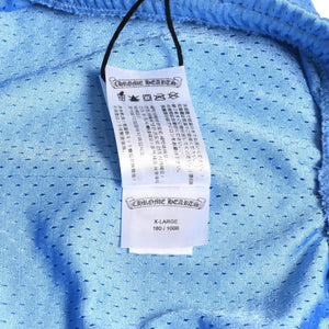 New and unused CHROME HEARTS MESH WARM UP JERSEY Mesh Warm Up Jersey Size XL Blue CH Logo Used 4a004378