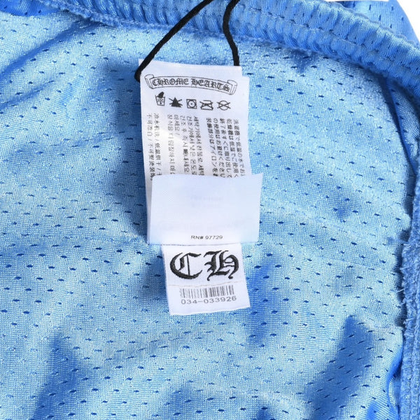 New and unused CHROME HEARTS MESH WARM UP JERSEY Mesh Warm Up Jersey Size XL Blue CH Logo Used 4a004378