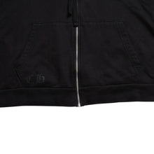 画像をギャラリービューアに読み込む, 極美品 CHROME HEARTS クロムハーツ スクリプトロゴ パーカー ジップアップフーディ ブラック ホワイト サイズXL 中古 4a004283