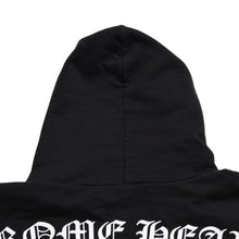 画像をギャラリービューアに読み込む, 極美品 CHROME HEARTS クロムハーツ スクリプトロゴ パーカー ジップアップフーディ ブラック ホワイト サイズXL 中古 4a004283