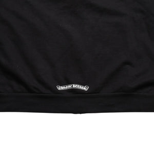 極美品 CHROME HEARTS クロムハーツ スクリプトロゴ パーカー ジップアップフーディ ブラック ホワイト サイズXL 中古 4a004283