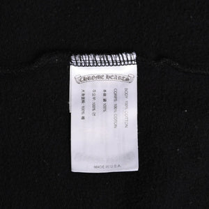 極美品 CHROME HEARTS クロムハーツ スクリプトロゴ パーカー ジップアップフーディ ブラック ホワイト サイズXL 中古 4a004283