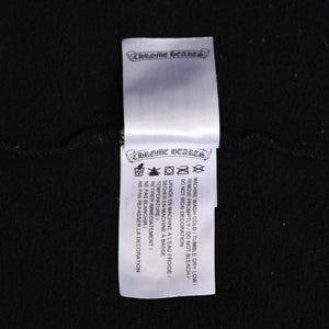 極美品 CHROME HEARTS クロムハーツ スクリプトロゴ パーカー ジップアップフーディ ブラック ホワイト サイズXL 中古 4a004283
