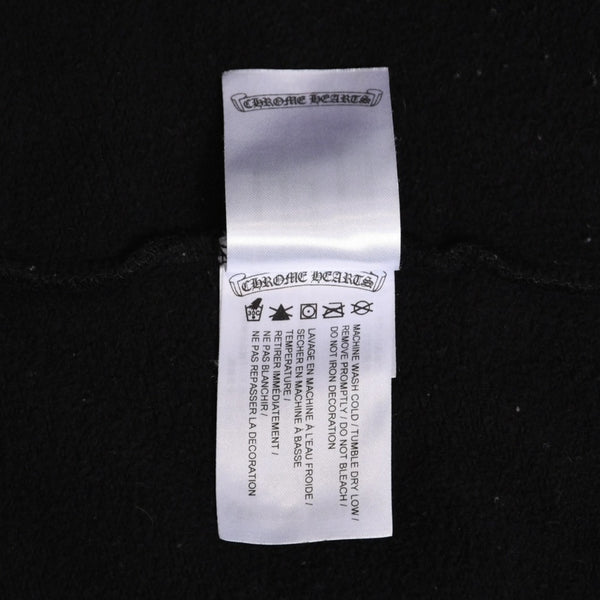極美品 CHROME HEARTS クロムハーツ スクリプトロゴ パーカー ジップアップフーディ ブラック ホワイト サイズXL 中古 4a004283