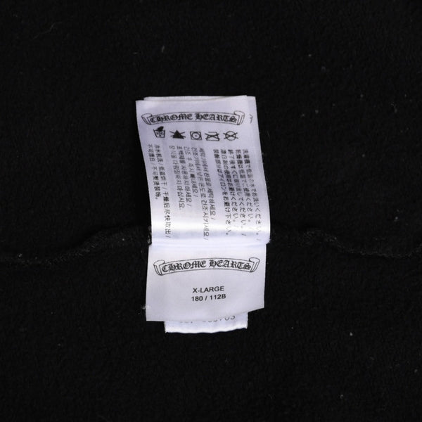 極美品 CHROME HEARTS クロムハーツ スクリプトロゴ パーカー ジップアップフーディ ブラック ホワイト サイズXL 中古 4a004283