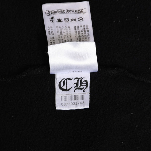 極美品 CHROME HEARTS クロムハーツ スクリプトロゴ パーカー ジップアップフーディ ブラック ホワイト サイズXL 中古 4a004283