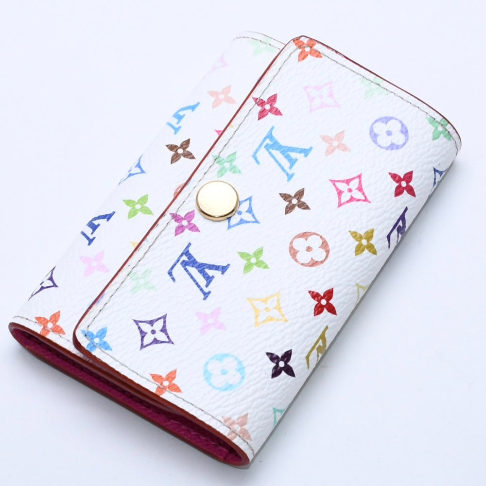 Very Good Condition LOUIS VUITTON Key Case Multicolor White Takashi Murakami Collaboration Multicle 6 M14092 Used 4a004265