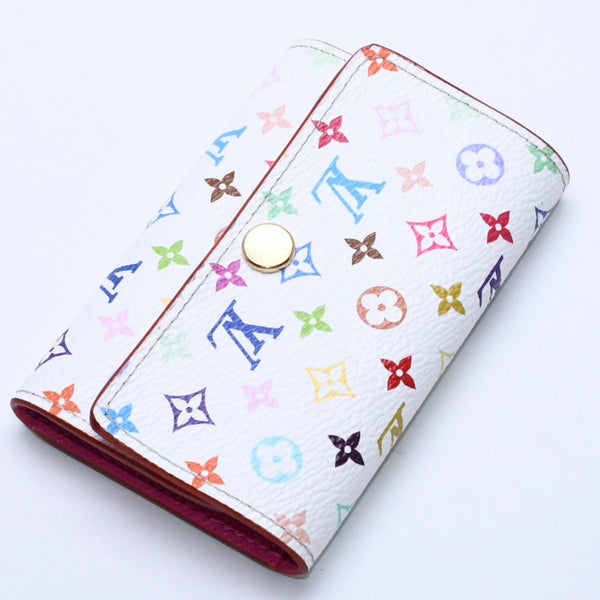 極美品 LOUIS VUITTON ルイヴィトン キーケース マルチカラー ホワイト 村上隆 コラボ ミュルティクレ6 M14092 中古 4a004265