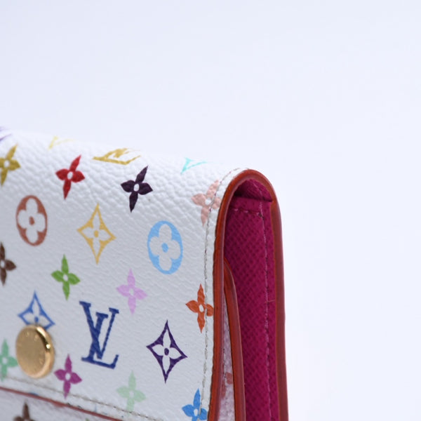 極美品 LOUIS VUITTON ルイヴィトン キーケース マルチカラー ホワイト 村上隆 コラボ ミュルティクレ6 M14092 中古 4a004265