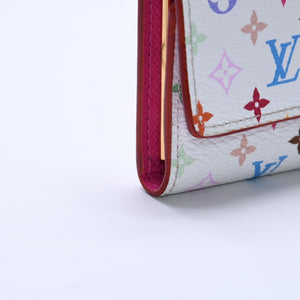 極美品 LOUIS VUITTON ルイヴィトン キーケース マルチカラー ホワイト 村上隆 コラボ ミュルティクレ6 M14092 中古 4a004265