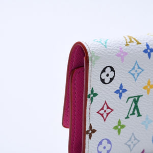 極美品 LOUIS VUITTON ルイヴィトン キーケース マルチカラー ホワイト 村上隆 コラボ ミュルティクレ6 M14092 中古 4a004265