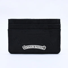 New and unused CHROME HEARTS DOUBLE SIDE double side card case nylon silver 925 black all over pattern used 4a004318