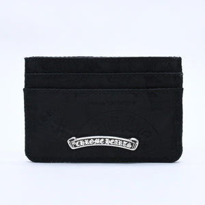 New and unused CHROME HEARTS DOUBLE SIDE double side card case nylon silver 925 black all over pattern used 4a004318