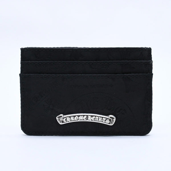 New and unused CHROME HEARTS DOUBLE SIDE double side card case nylon silver 925 black all over pattern used 4a004318