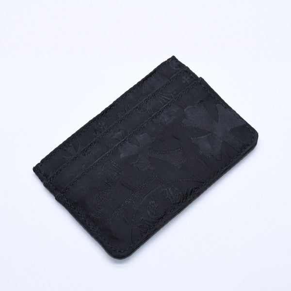 New and unused CHROME HEARTS DOUBLE SIDE double side card case nylon silver 925 black all over pattern used 4a004318