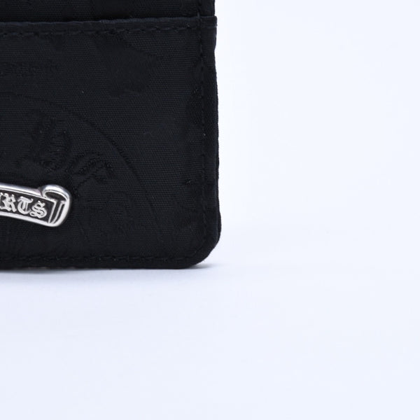 New and unused CHROME HEARTS DOUBLE SIDE double side card case nylon silver 925 black all over pattern used 4a004318