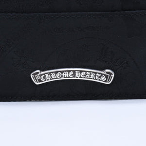 New and unused CHROME HEARTS DOUBLE SIDE double side card case nylon silver 925 black all over pattern used 4a004318