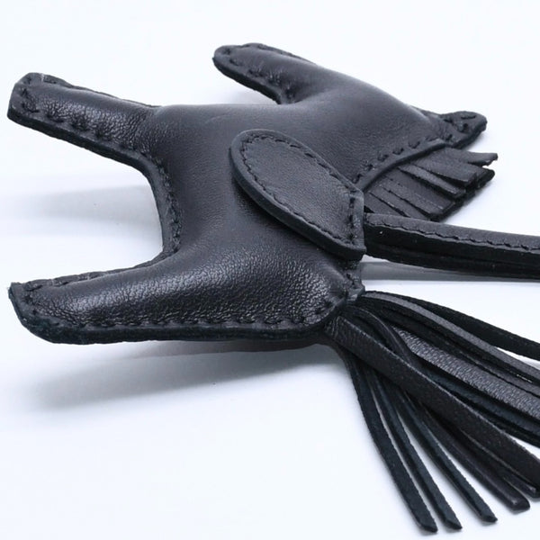 極美品 HERMES エルメス チャーム バッグチャーム ロデオPM SO BLACK ソーブラック アニョーミロ U刻印 中古 4a004255