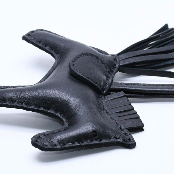 極美品 HERMES エルメス チャーム バッグチャーム ロデオPM SO BLACK ソーブラック アニョーミロ U刻印 中古 4a004255