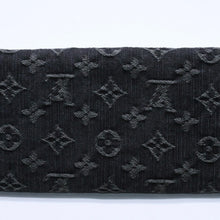 画像をギャラリービューアに読み込む, 極美品 LOUIS VUITTON ルイヴィトン モノグラムデニム ポルトフォイユ アメリア M95512 三つ折り財布 ブラック イエロー ゴールド金具 中古 4a004267