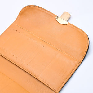 極美品 LOUIS VUITTON ルイヴィトン モノグラムデニム ポルトフォイユ アメリア M95512 三つ折り財布 ブラック イエロー ゴールド金具 中古 4a004267