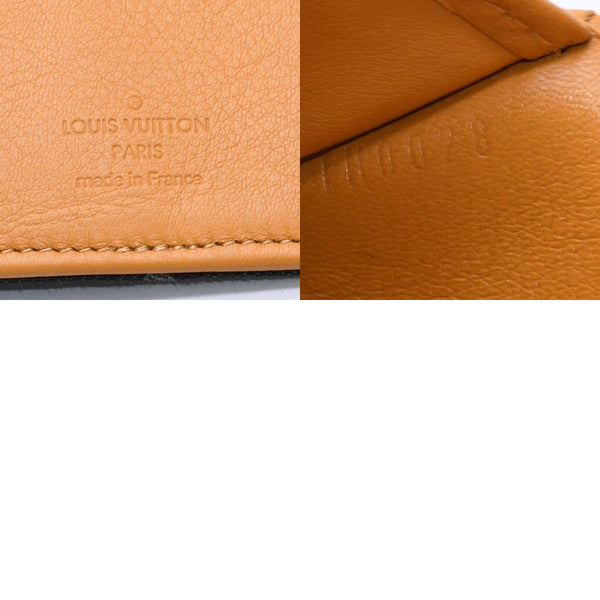 極美品 LOUIS VUITTON ルイヴィトン モノグラムデニム ポルトフォイユ アメリア M95512 三つ折り財布 ブラック イエロー ゴールド金具 中古 4a004267