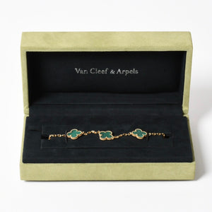 Van Cleef & Arpels ヴァンクリーフ＆アーペル ヴィンテージ アルハンブラ ブレスレット 5モチーフ VCARL80900 重量12.49g 美品 中古 4a004273