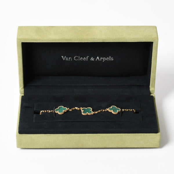 Van Cleef & Arpels ヴァンクリーフ＆アーペル ヴィンテージ アルハンブラ ブレスレット 5モチーフ VCARL80900 重量12.49g 美品 中古 4a004273