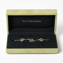 画像をギャラリービューアに読み込む, Van Cleef &amp; Arpels ヴァンクリーフ＆アーペル ヴィンテージ アルハンブラ ブレスレット 5モチーフ VCARL80900 重量12.49g 美品 中古 4a004273