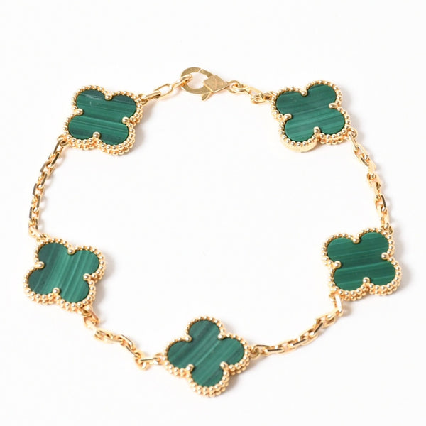 Van Cleef & Arpels ヴァンクリーフ＆アーペル ヴィンテージ アルハンブラ ブレスレット 5モチーフ VCARL80900 重量12.49g 美品 中古 4a004273