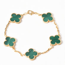 画像をギャラリービューアに読み込む, Van Cleef &amp; Arpels ヴァンクリーフ＆アーペル ヴィンテージ アルハンブラ ブレスレット 5モチーフ VCARL80900 重量12.49g 美品 中古 4a004273
