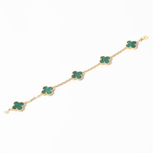 Van Cleef & Arpels ヴァンクリーフ＆アーペル ヴィンテージ アルハンブラ ブレスレット 5モチーフ VCARL80900 重量12.49g 美品 中古 4a004273