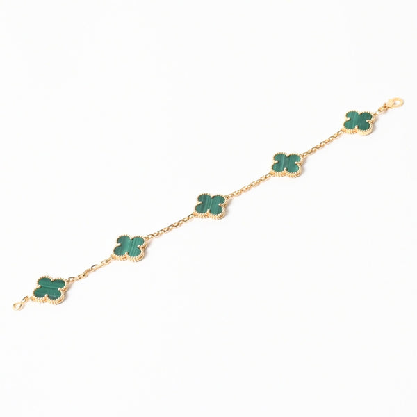 Van Cleef & Arpels ヴァンクリーフ＆アーペル ヴィンテージ アルハンブラ ブレスレット 5モチーフ VCARL80900 重量12.49g 美品 中古 4a004273