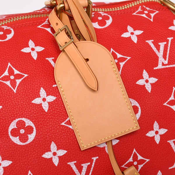 新品同様 LOUIS VUITTON ルイヴィトン スピーディ P9 バンドリエール40 M24420 2WAY ボストンバッグ レッド ゴールド金具 中古 4a004277