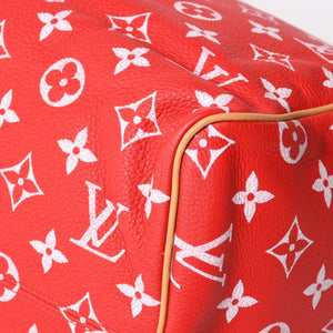 新品同様 LOUIS VUITTON ルイヴィトン スピーディ P9 バンドリエール40 M24420 2WAY ボストンバッグ レッド ゴールド金具 中古 4a004277