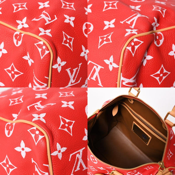 新品同様 LOUIS VUITTON ルイヴィトン スピーディ P9 バンドリエール40 M24420 2WAY ボストンバッグ レッド ゴールド金具 中古 4a004277