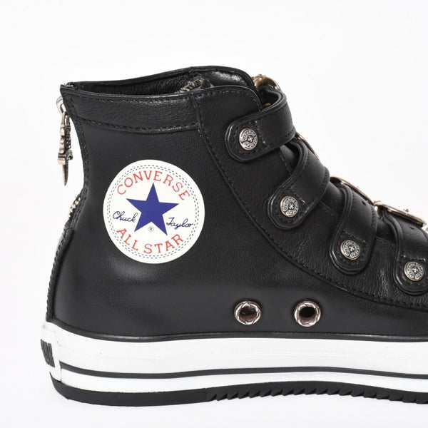 極美品 CHROME HEARTS クロムハーツ × CONVERSE コンバース ALL STAR スニーカー サイズ26cm US7.5 CHプラス ガンスリンガー 中古 4a004334