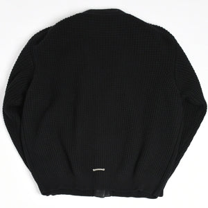 新品同様 CHROME HEARTS クロムハーツ カシミヤ ニットカーディガン サイズM CHクロスパッチ 1パッチ ブラック シルバー925 中古 4a004332