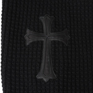 新品同様 CHROME HEARTS クロムハーツ カシミヤ ニットカーディガン サイズM CHクロスパッチ 1パッチ ブラック シルバー925 中古 4a004332
