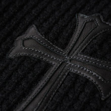 画像をギャラリービューアに読み込む, 新品同様 CHROME HEARTS クロムハーツ カシミヤ ニットカーディガン サイズM CHクロスパッチ 1パッチ ブラック シルバー925 中古 4a004332