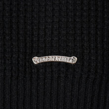 画像をギャラリービューアに読み込む, 新品同様 CHROME HEARTS クロムハーツ カシミヤ ニットカーディガン サイズM CHクロスパッチ 1パッチ ブラック シルバー925 中古 4a004332