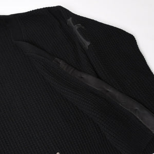 新品同様 CHROME HEARTS クロムハーツ カシミヤ ニットカーディガン サイズM CHクロスパッチ 1パッチ ブラック シルバー925 中古 4a004332
