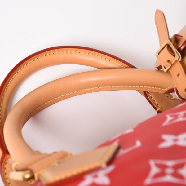 新品同様 LOUIS VUITTON ルイヴィトン スピーディ P9 バンドリエール40 M24420 2WAY ボストンバッグ レッド ゴールド金具 中古 4a004277