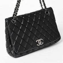 画像をギャラリービューアに読み込む, CHANEL シャネル バブルキルト チェーンショルダーバッグ ハンドバッグ 15番台 ラムスキン ブラック シルバー金具 美品 中古 4a004407