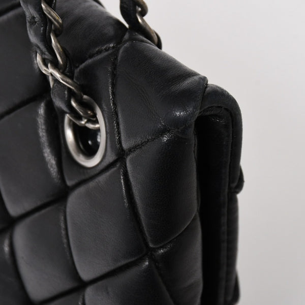 CHANEL Bubble Quilt Chain Shoulder Bag Handbag No. 15 Lambskin Black Silver Hardware Good Condition Used 4a004407
