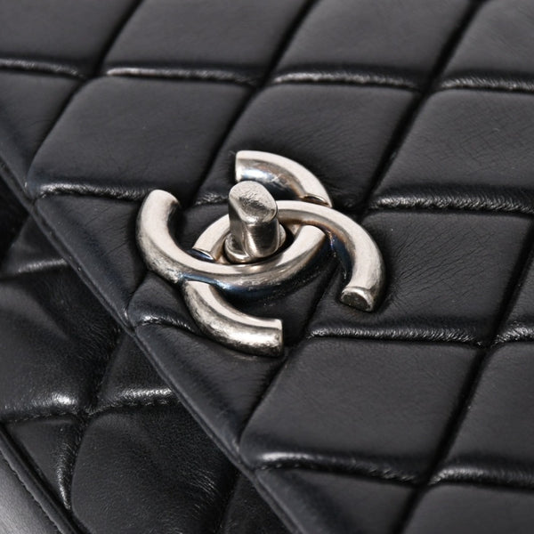CHANEL Bubble Quilt Chain Shoulder Bag Handbag No. 15 Lambskin Black Silver Hardware Good Condition Used 4a004407