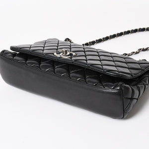CHANEL Bubble Quilt Chain Shoulder Bag Handbag No. 15 Lambskin Black Silver Hardware Good Condition Used 4a004407